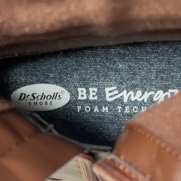 DR SCHOLLS Brown Faux Leather Wide Calf Women's Riding Boot 8.5M 1.5" Heel - Picture 3 of 16